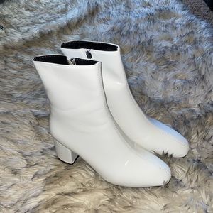 White Pleather Boots